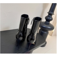 Unique Style Gucci Patent Leather Heel Ankle Boots 9.5cm with Horsebit 835741 Black 2026