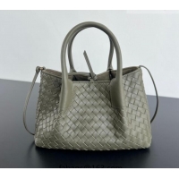 Grade Design Bottega Veneta Small Pinacoteca Tote Bag in Intrecciato Leather and Suede 819004 Cypress Green 2025