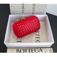 Best Price Bottega Veneta Knot Bag in Intrecciato Leather with Flower Clasp 826183 Red 2025