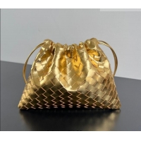 Affordable Price Bottega Veneta Medium Dustbag in Intrecciato Leather 796728 Gold-Tone 2025