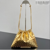 Affordable Price Bottega Veneta Medium Dustbag in Intrecciato Leather 796728 Gold-Tone 2025