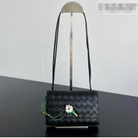 Luxury Cheap Bottega Veneta Andiamo Daisy Pouch Mini Bag in Intrecciato Leather 838870 Black 2025