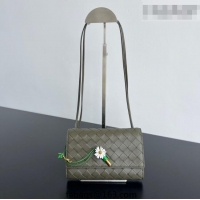 Luxury Discount Bottega Veneta Andiamo Daisy Pouch Mini Bag in Intrecciato Leather 838870 Cypress Green 2025