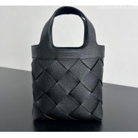 Grade Design Bottega Veneta Men's Small Diago Tote Bag in Grained Intrecciato Leather 837364 Black 2026