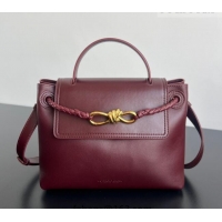 Top Quality Bottega Veneta Small Ciao Ciao Top Handle Bag in Calf Leather 835835 Barolo Red 2025