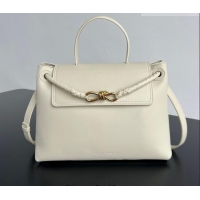 Good Taste Bottega Veneta Medium Ciao Ciao Top Handle Bag in Calf Leather 817231 Sea Salt 2025