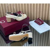 Popular Style Gucci Horsebit Slingback Pumps 6.5cm in Satin White 850327 2026