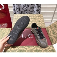Unique Style Gucci Shift Sneakers in Washed-Effect Leather Black 1218049 2026