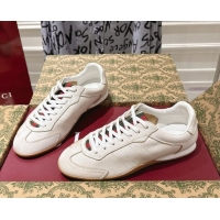 Pretty Style Gucci Shift Sneakers in Washed-Effect Leather White 1218050 2026