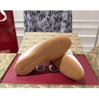 Pretty Style Gucci Shift Sneakers in Washed-Effect Leather White 1218050 2026