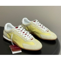 Good Looking Gucci Shift Sneakers in Suede and Leather Yellow 1218057 2026