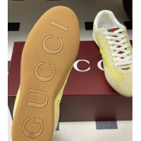 Good Looking Gucci Shift Sneakers in Suede and Leather Yellow 1218057 2026