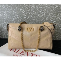 Best Grade Valentino Panthea HandBag in V Shiny and Matte Nappa Leather 0070 Nude 2026