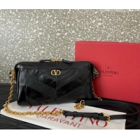 Grade Design Valentino Panthea Small HandBag in V Shiny and Matte Nappa Leather 0075 Black 2026