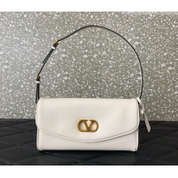Reasonable Price Valentino Devain Small Shoulder Bag in Lambskin Leather 2031 White 2026