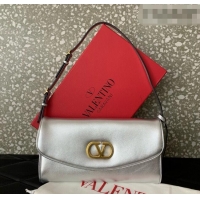 Best Price Valentino Devain Small Shoulder Bag in Lambskin Leather 2031 Silver-Tone 2026