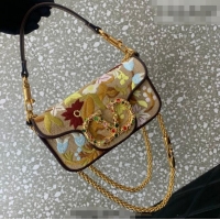 New Design Valentino Garavani Locò Small Shoulder Bag In Flora Embroidered Canvas 5086 Beige 2026