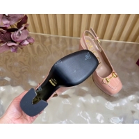 Popular Style Gucci Patent Leather Platform Slingbacks Pump 11cm with Horsebit GG121803 Light Pink 2026