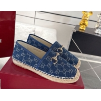 Hot Style Gucci GG Canvas Flat Espadrilles with Horsebit GG121805 Blue 2026