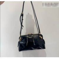 Famous Brand Miu Miu Caprice Leather Clutch Shoulder Bag 5BF131 Black 2025