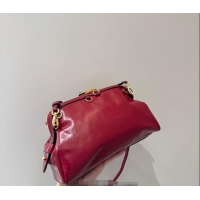 Big Discount Miu Miu Caprice Leather Clutch Shoulder Bag 5BF131 Ruby Red 2025