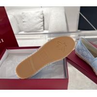 Cheap Price Gucci GG Canvas Flat Espadrilles with Horsebit GG121805 Light Blue 2026