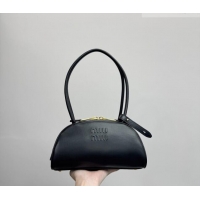 Top Grade Miu Miu Beau Leather Bowling Bag 5BB192 Black 2026