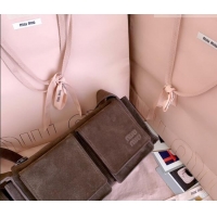 Good Product Miu Miu Pocket Suede Shoulder Bag 5BA175 Briarwood Brown 2026