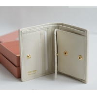 Best Price Miu Miu Matelasse Nappa Leather Small Wallet 5MV204 White 2026