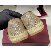 Shop Cheap Gucci GG Canvas and Strass Flat Espadrilles GG121805 Beige 2026