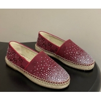 Grade Quality Gucci GG Canvas and Strass Flat Espadrilles GG121805 Red 2026
