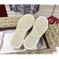 Classic Hot Gucci Re-Web Sneakers 4cm in GG Leather 785452 White/Forest Green 2026