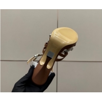 Top Grade Gucci Calf Leather Platform Sandals with Strass Interlocking G 852355 Brown/Silver 2026