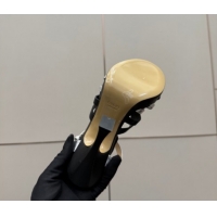 Unique Style Gucci Calf Leather Platform Sandals with Strass Interlocking G 852355 Black/Silver 2026