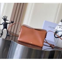 Inexpensive Celine Trio Flap Bag in Smooth Lambskin Leather 10P862 Tan Brown 2026