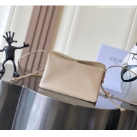 Inexpensive Celine Trio Flap Bag in Smooth Lambskin Leather 10P862 Safari Beige 2026