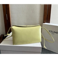 Promotional Celine Trio Flap Bag in Smooth Lambskin Leather 10P862 Citrus Yellow 2026
