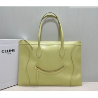 New Design Celine Flat Cabas New Luggage Bag in Glossy Calfskin Leather 123963 Citrus Yellow 2026