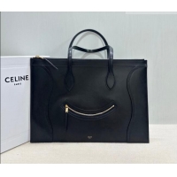 Shop Discount Celine Flat Cabas New Luggage Bag in Glossy Calfskin Leather 123963 Black 2026