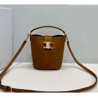 Famous Brand Celine Mini Bucket Bag Louise in Suede 10N473 Camel 2026