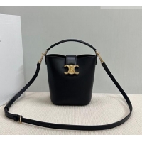 Good Taste Celine Mini Bucket Bag Louise in Smooth Calfskin Leather 10N473 Black 2026