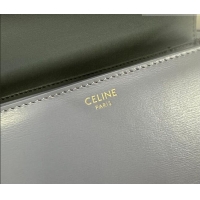 Top Grade Celine Teen Triomphe Mini Bag in Shiny Calfskin Leather 188423 Blue Grey 2026
