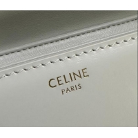 Cheapest Celine Teen Triomphe Mini Bag in Shiny Calfskin Leather 188423 White/Gold 2026