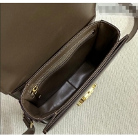 Shop Discount Celine Teen Triomphe Mini Bag in Shiny Calfskin Leather 188423 Soil Brown 2026