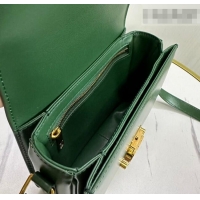 Top Design Celine Teen Triomphe Mini Bag in Shiny Calfskin Leather 188423 Amazon Green 2026