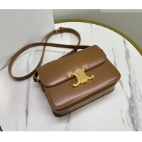 Super Quality Celine Teen Triomphe Mini Bag in Shiny Calfskin Leather 188423 Bronze 2026