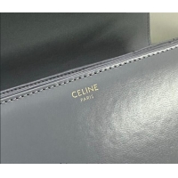 Luxury Cheap Celine Classique Triomphe Bag in Shiny Calfskin Leather 187366 Blue/Grey 2026