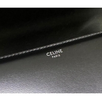 Luxury Cheap Celine Classique Triomphe Bag in Shiny Calfskin Leather 187366 Black/Silver 2026