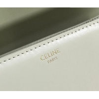 Best Price Celine Classique Triomphe Bag in Shiny Calfskin Leather 187366 White/Gold 2026