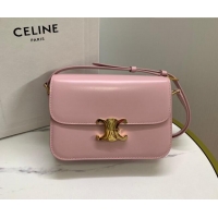 Good Quality Celine Classique Triomphe Bag in Shiny Calfskin Leather 187366 Sakura Pink 2026